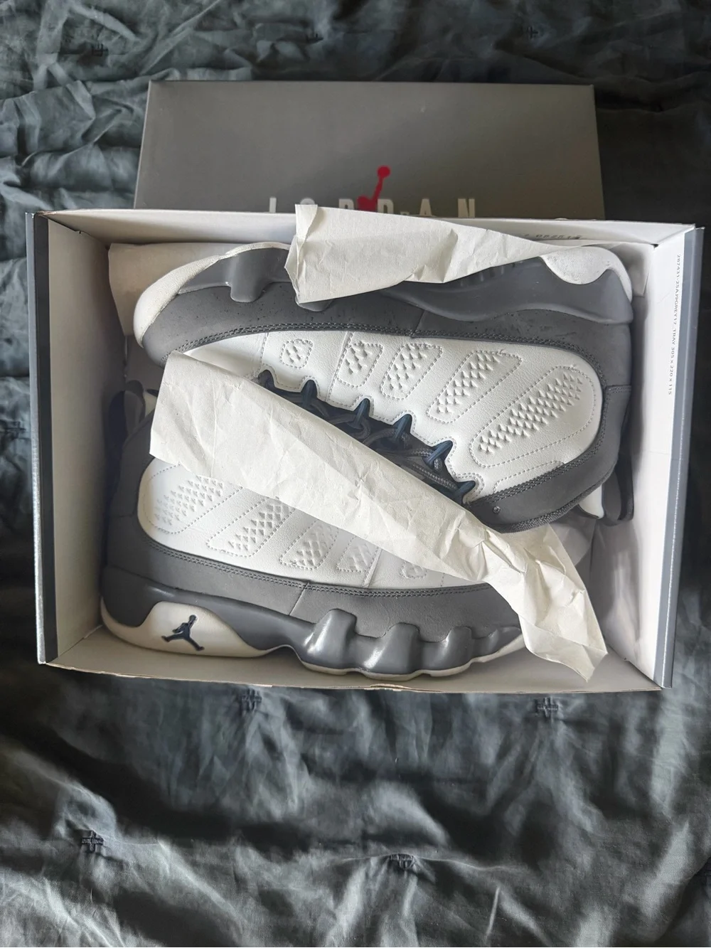 Jordan Retro 9 “Flint Grey” 7Y •”Back To School”•